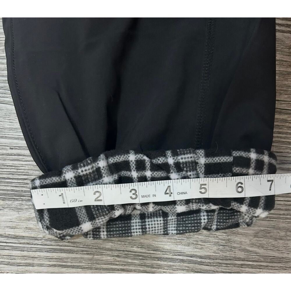 NWT Eddie Bauer Black Utility Cargo Pants Fleece Lined Flannel Cuffed Women 14 - Picture 7 of 8